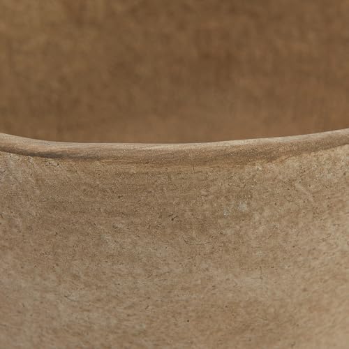 Creative Co-Op Boho Terracotta Footed Planter with Organic Edge, Matte Taupe 4"(Pack of 6) - color: Matte Taupe, size: 4" (Pack of 6)