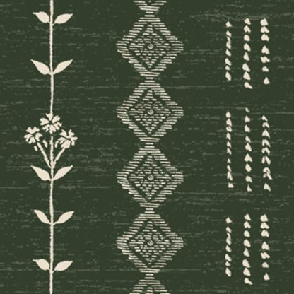 Olive Green Linen Sheer Boho Patterned Curtains 63 Inches Long for Living Room 2 Panels Set - color: Olive Green, size: 50"W x 63"L (Pack of 2)