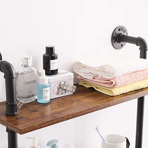 IBUYKE 2-Tiers Industrial Pipe Shelves, Pipe Floating Shelves RF-TM004 - size: 2 Tier