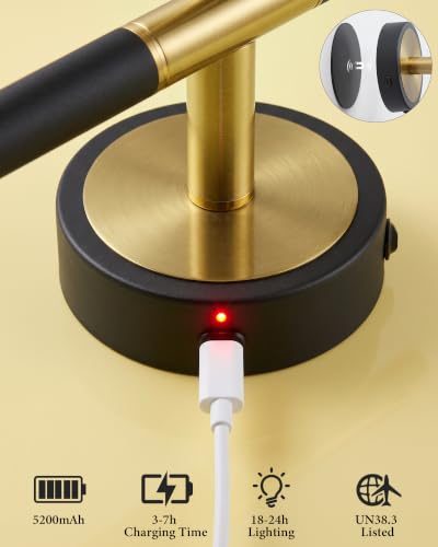 URSOLA 22" Picture Lights for Wall Battery Operated, Metal LED Art Light with Remote, 3CCT Dimmable Wireless Art Lighting for Paintings, Gallery Light, Over Picture Frame Light, Photo Lights for Wall.
