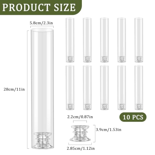 10Pcs Hurricane Glass Candle Holders for Candlesticks Hurricane Taper Candle Holder Clear Glass Candlestick Holder Tapered Candlestick Holder for Dining Table Thanksgiving Christmas Wedding Fall Decor