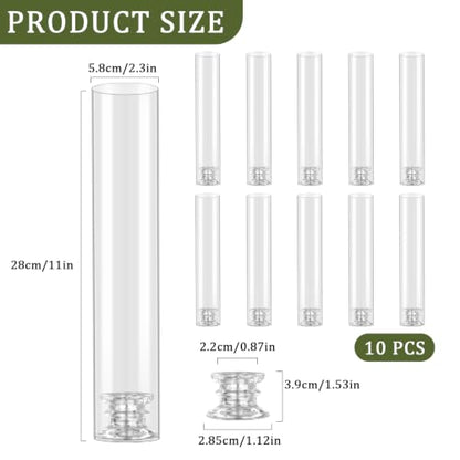 10Pcs Hurricane Glass Candle Holders for Candlesticks Hurricane Taper Candle Holder Clear Glass Candlestick Holder Tapered Candlestick Holder for Dining Table Thanksgiving Christmas Wedding Fall Decor