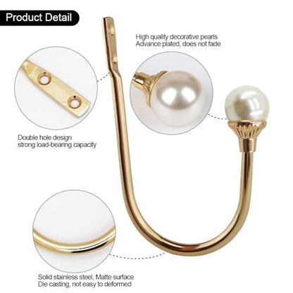 COCIVIVRE 4 Pack Curtain Holdbacks Wall Mounted Curtain Tiebacks Hooks - color: Gold, size: 4 Pack