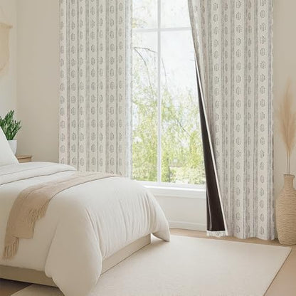 100% Blackout Black Boho Curtains, 63 Inches, 2 Panels for Bedroom - color: Black, size: 52"W x 63"L (Pack of 2)