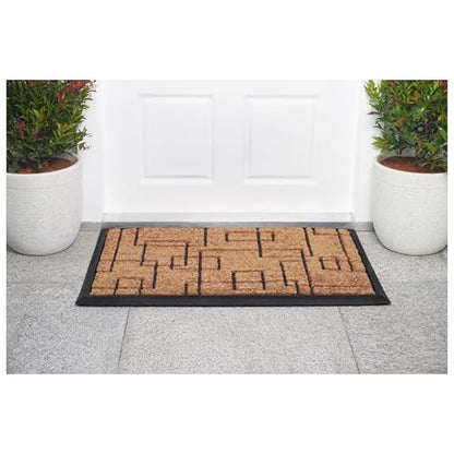 Calloway Mills 153652436 Social Square Doormat, 24" x 36", Natural/Black - color: Social Square