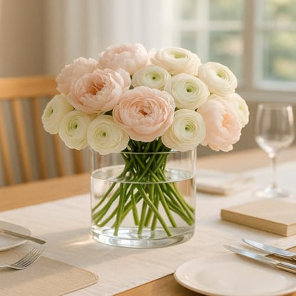CYS Excel Glass Cylinder Vase – 7" Wide x 6" Tall | Best for 3” Pillar Candles and Floating Candles | Hurricane Candle Holder & Flower Centerpiece - size: 7" wide x 6" tall