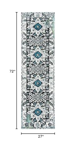 SAFAVIEH Vintage Hamadan Collection Runner Rug - 2'3" x 6', Dark Grey & Ivory, Traditional Persian Design, Non-Shedding & Easy to Clean, Ideal for Hallway, Foyer, Entryway, Bedroom (VTH211H) - color: Dark Grey/Ivory, size: 2'3" x 6' (Runner)