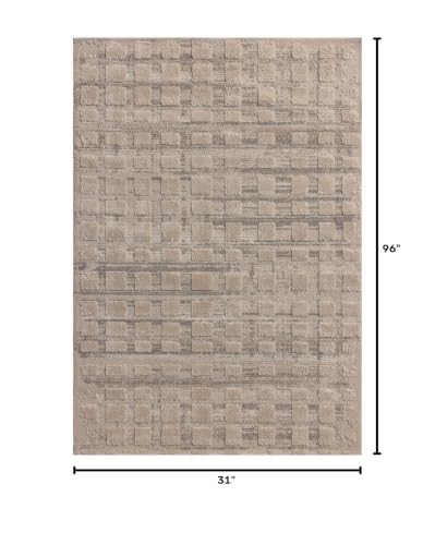 Loloi Amber Lewis Monty Collection MOT-06 Pebble/Beige 2'-7" x 8'-0" Runner Rug - color: Pebble / Beige, size: 2'7" x 8' (Rectangular)