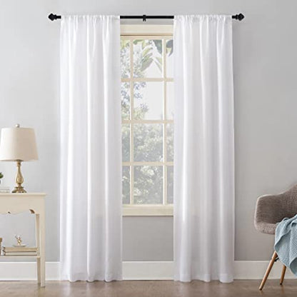 Thestoa Curtain Rods for Windows 46-78 Inch, 5/8"Black Curtain Rods, Stainless Steel Heavy Duty Curtain Rods for Bedroom, Living Room, Outdoor Curtain Rod Black - size: 32"-78"