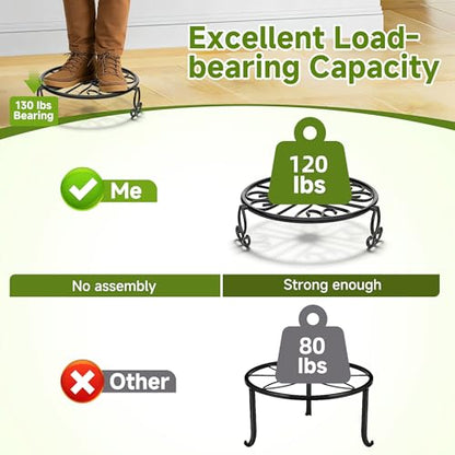 NSYOOMH 3-Pack Sturdy Plant Stand for Outdoor Indoor,Potted Plant Riser 10" - size: 3Pack-10Inch