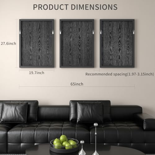 JACUKO Large Wall Art 3D Textured Modern Abstract 3-Piece 20x28 Inch - size: 20"W x 28"H x 3Pcs