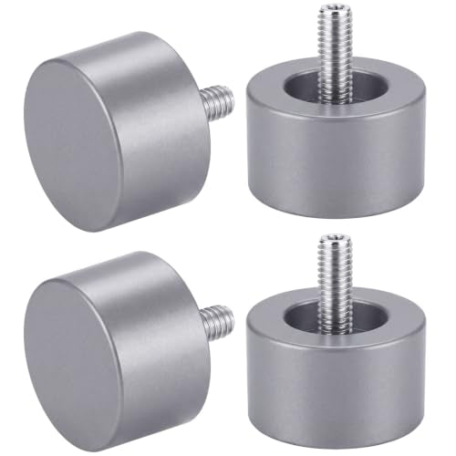 LEIFIDE 4 Pack Curtain Rod Finials Curtain Rod End Cap Finials for Curtains Rods of 7/8 and 1 Inch Diameter (Silver) - color: Silver