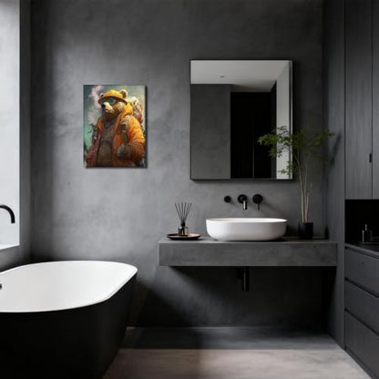 Halioyo Cool Graffiti Bear Canvas Wall Art Print(12x16 Inch) - color: Painting-08, size: 16"L x 12"W