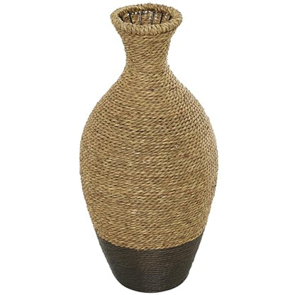 Deco 79 Seagrass Vase, Vase 10" x 10" x 21", Brown - size: 10" x 10" x 21"