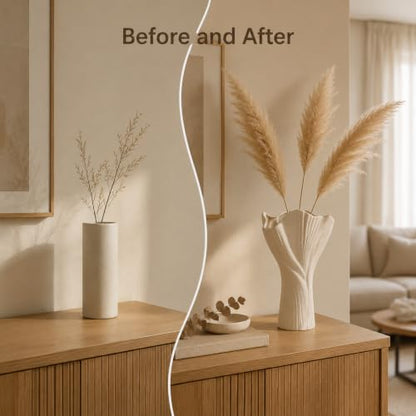 Flower vase, Ceramic vase, Textured White Ceramic Vase, Modern Wave Shaped Decorative Vase for Home Tabletop Living Room Centerpiece Decor
