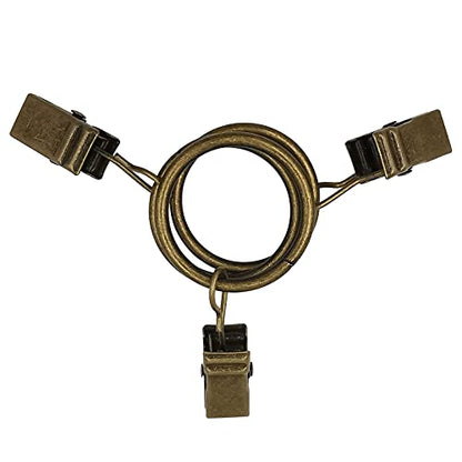 100 Pack Metal Curtain Rings with Clips, 1 in ID, Bronze - color: Bronze, size: 1" I D 100 Pack