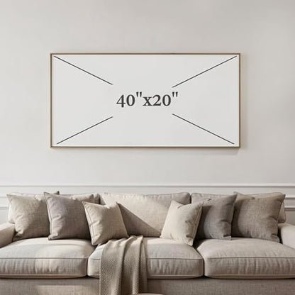 Wall Art Abstract Canvas Painting Gray 20"x40" 1pcs with Framed - color: Abstract10, size: 40"L x 20"W