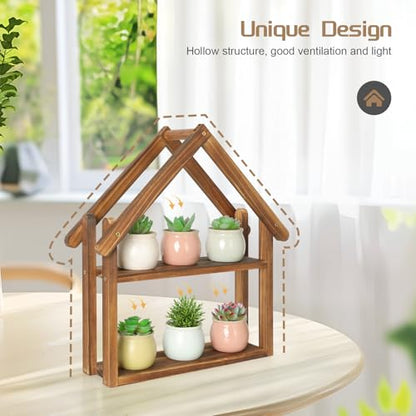 Jotsport Small Windowsill Plant Stand Desktop Succulents Holder