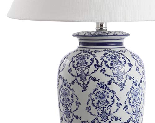 JONATHAN Y Juliana 26.25" Chinoiserie Ceramic Urn Table Lamp, Blue/White