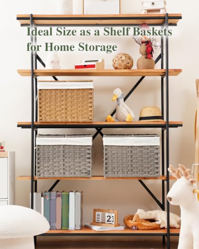 SETVSON Storage Basket with Lid, 9.2 Gal PE Rattan Trunk, Gray - color: Gray, size: 35L-15.7L*11.8W*11.8H