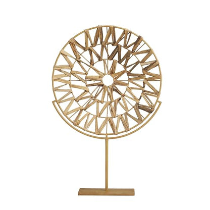 Deco 79 Seagrass Abstract Handmade Decorative Sculpture Home Decor Statue, Accent Figurine 18" x 4" x 28", Brown - size: LARGE SIZE