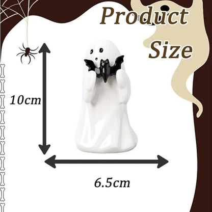 Halloween Ghost Figurine with Holding Bat Ghost Statue - color: Styl 4