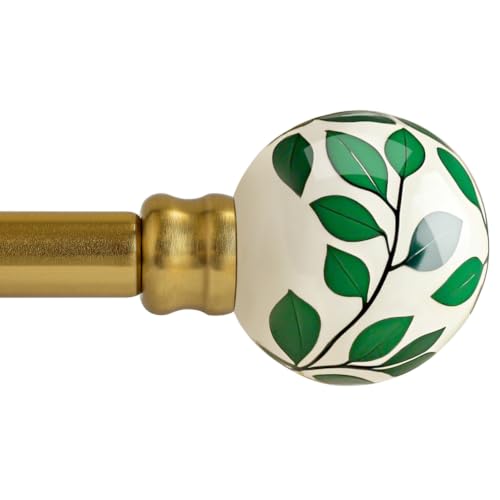 Ceramic Gold Curtain Rods for Windows 16 to 144 Inches Drapery Rods - color: Ceramic Gold, size: 16"-144"|1 Pack