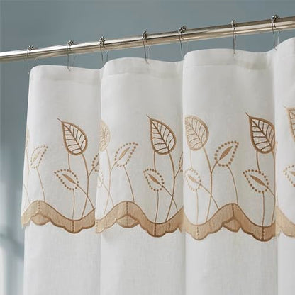 Warm Home Designs 84 Inch Gold Shower Curtain with Valance. EMS Linen 84