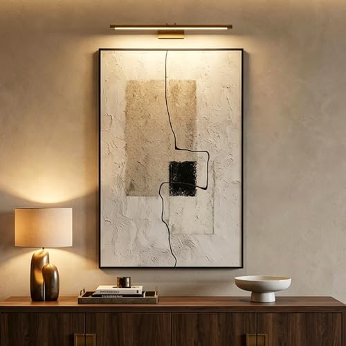 QKF Minimal Geometric 3D Texture Black Aluminum Frame Canvas Wall Art - color: Light Brown & Beige