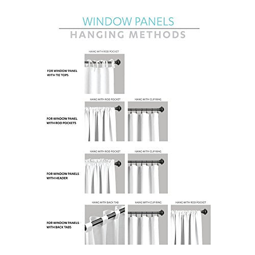 Lush Decor Farmhouse Textured Sheer Window Curtain Valance, 52"W x18"L, Navy - color: Navy