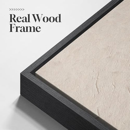 Framed Brown Abstract Mountain Wall Art for Living Room, 3 Piece, 24x36 In - color: Brown White, size: 24" W x 36" H x 3Pcs