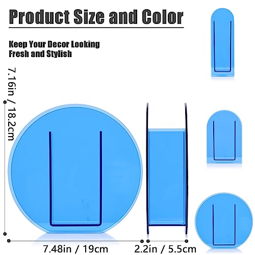 Blue Acrylic Vase Round for Modern Aesthetic Room Decor,Plastic Decorative Vase for Bedroom,Living Room Table - Light Blue Acrylic Vase Decorative Centerpiece for Home or Wedding Office - color: C