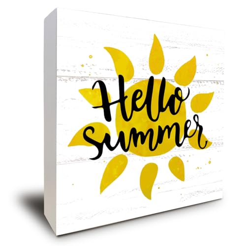 Summer Sunshine Decor, Yellow Decorations For Office Bathroom Home - color: Hello Summer Sun