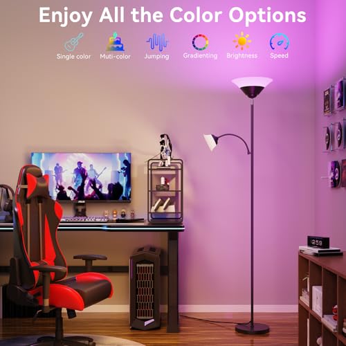 SIBRILLE B0FSZL5WQYSIBRILLE RGB Torchiere Floor Lamp