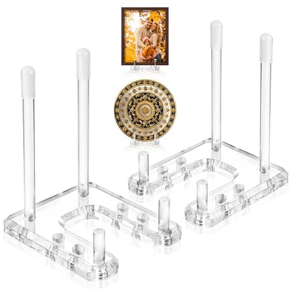 Plate Stands for Display, 2-Pack Clear Acrylic Display Easel - color: 2-Pack