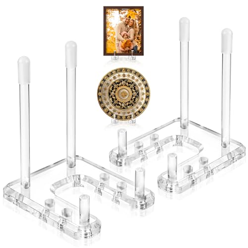 Plate Stands for Display, 2-Pack Clear Acrylic Display Easel - color: 2-Pack