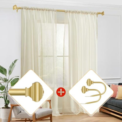 USFOOK Gold Curtain Holdbacks, Decorative Drapery Tiebacks, 2 Pack/1 Pair - color: Gold