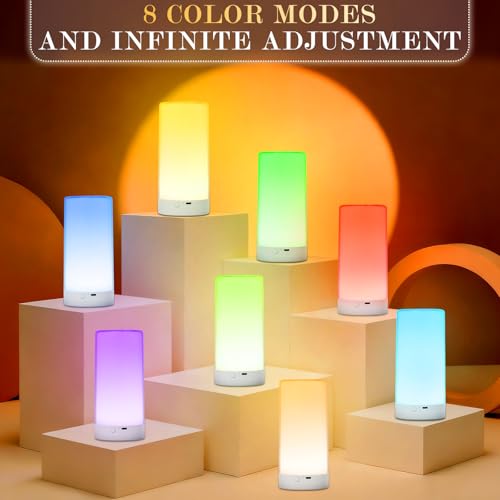 UNIFUN Night Light Touch Control RGB Rechargeable Bedside Lamp Dimmable - size: Taller Size1