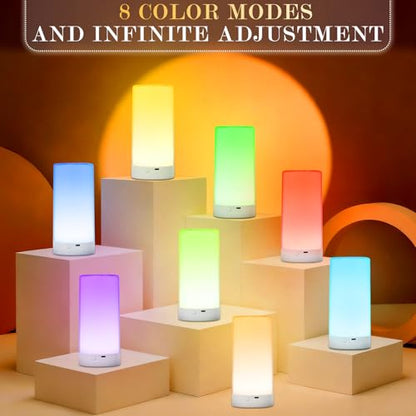 UNIFUN Night Light Touch Control RGB Rechargeable Bedside Lamp Dimmable - size: Taller Size1