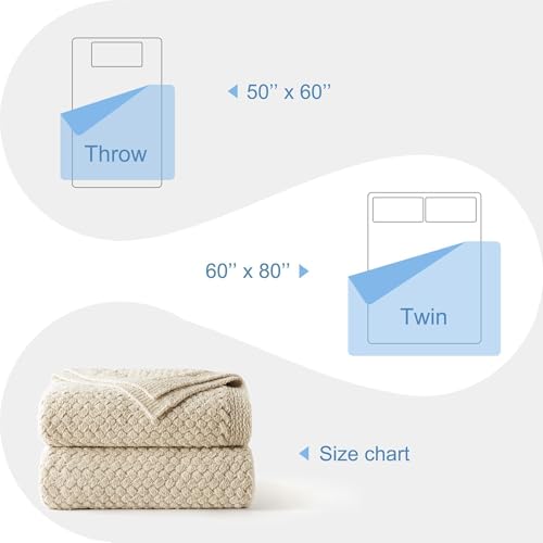 Whale Flotilla Summer Chunky Chenille Knit Throw Blanket for Couch Bed Sofa - color: Camel, size: Throw(50x60 Inch)