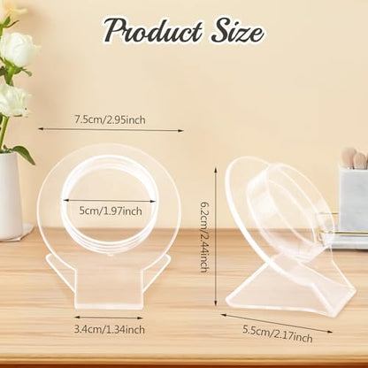 12 Pcs Acrylic Bracelet Displays Stands Clear Jewelry Display Holder Bangle Organizer Rack Bracelet Storage Showcase for Home Store