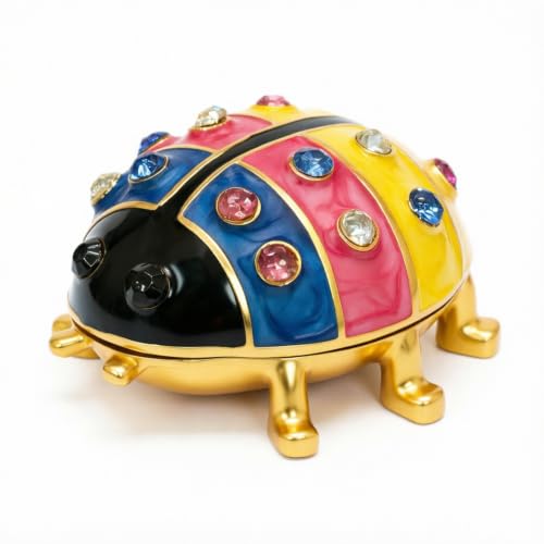 Ladybug Jewelry Trinket Boxes Figurines Home Decor Organizer - color: Ladybug
