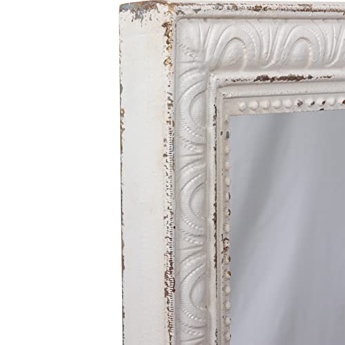 Large Vintage Mirrors for Wall 24 x 36 inches, Distressed White
