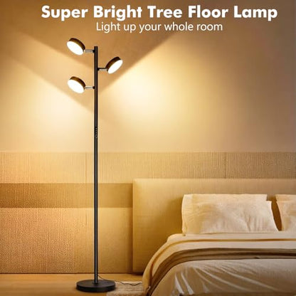 Tree Floor Lamp for Living Room - Modern Black Standing Lamp - color: Black