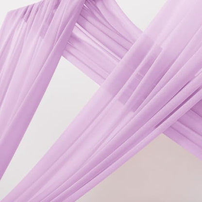 Sheer Gauze Wedding Arch Draping Fabric 29" x 20 FT 1 Panel Lilac - color: Lilac, size: 29"w x 240"l (Pack of 1)