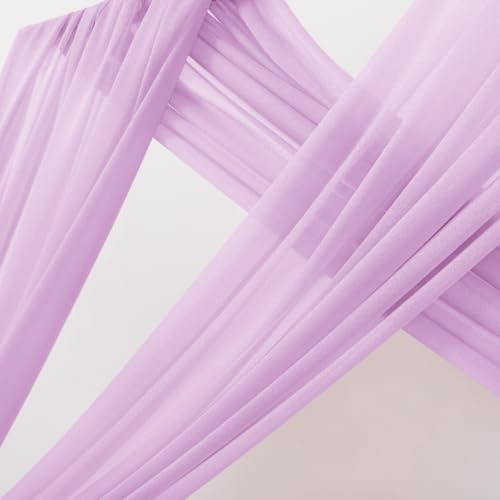 Sheer Gauze Wedding Arch Draping Fabric 29" x 20 FT 2 Panels Lilac - color: Lilac, size: 29"w x 240"l (Pack of 2)