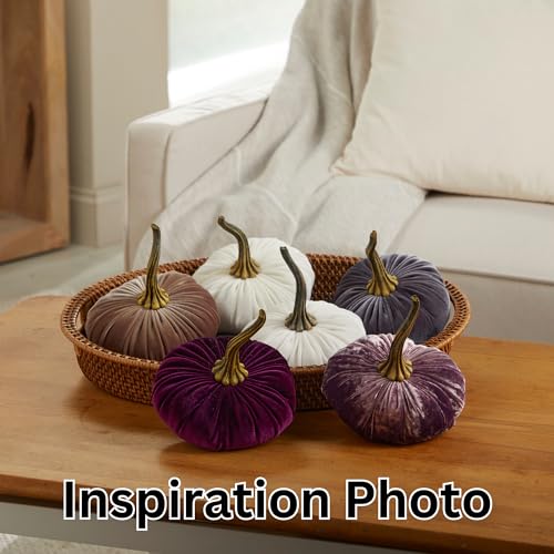 Your Heart's Content Luxe Lilac 6.25 inch Velvet Pumpkin (Luxe Lilac) - color: Large Luxe Lilac