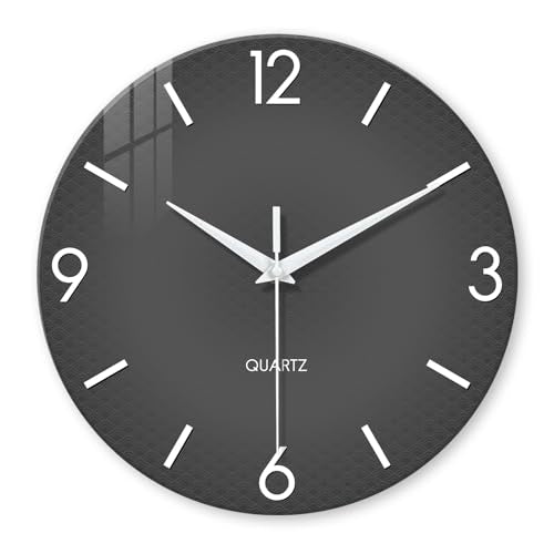 XFM 24 Inch Large Grey Wall Clocks Battery Operated Simple - color: Gray, size: 24inch