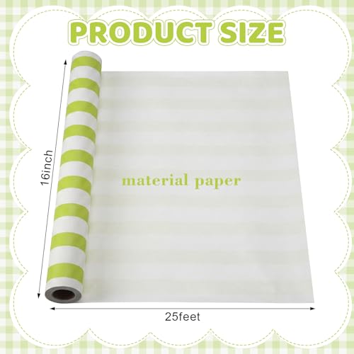 AmazingSpark Striped Table Runner Roll,Light Green,25' Long X 16" Wide - color: Light Green, size: 25' Long X 16" Wide