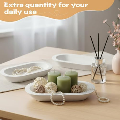 Nuogo 10 Pack 12.5 Inches Wooden Dough Bowls Bulk Rustic Bowls, White - color: White, size: 12.5 Inches